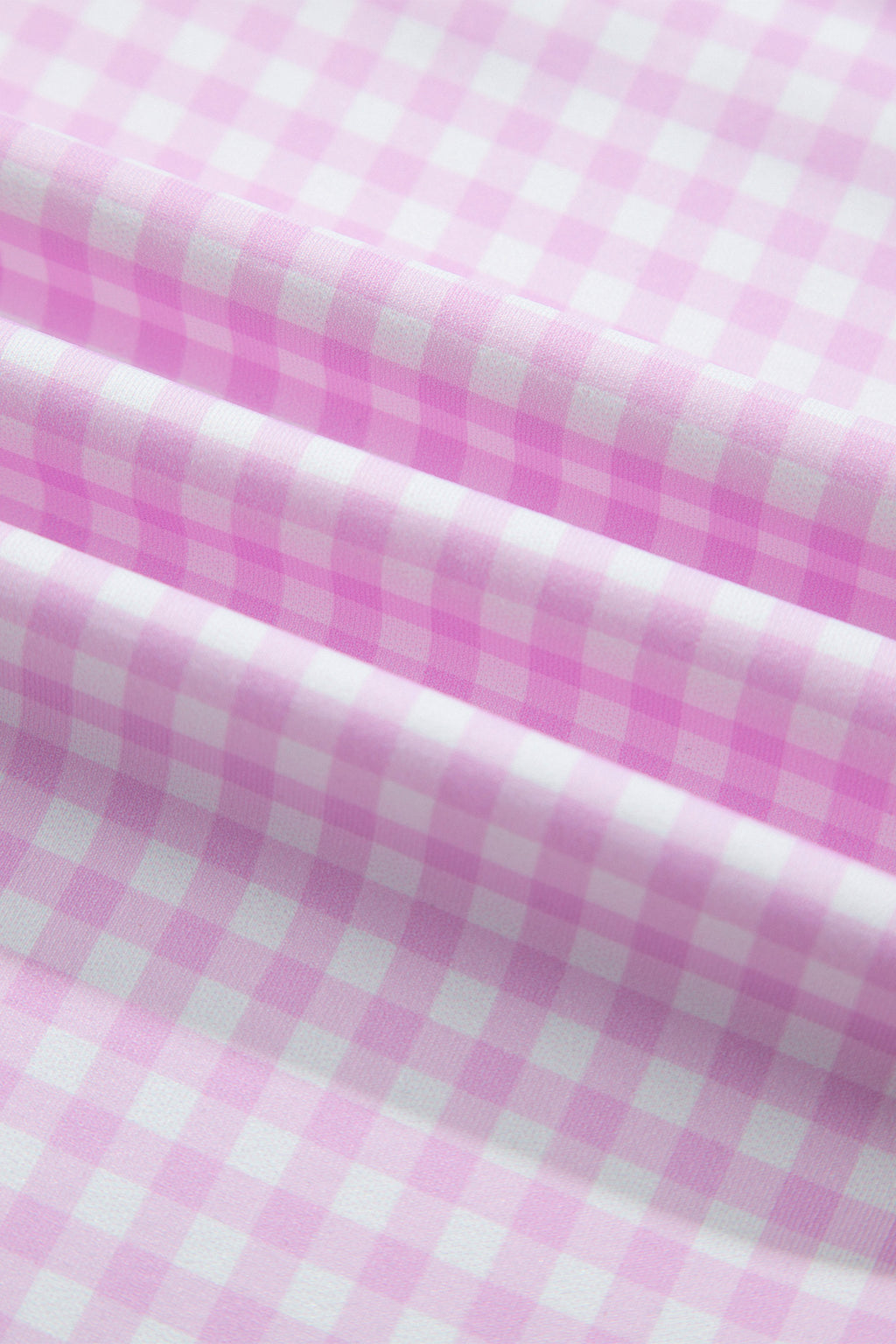 Pink Gingham Plaid Double Layered Cami Mini Dress 3pcs Set