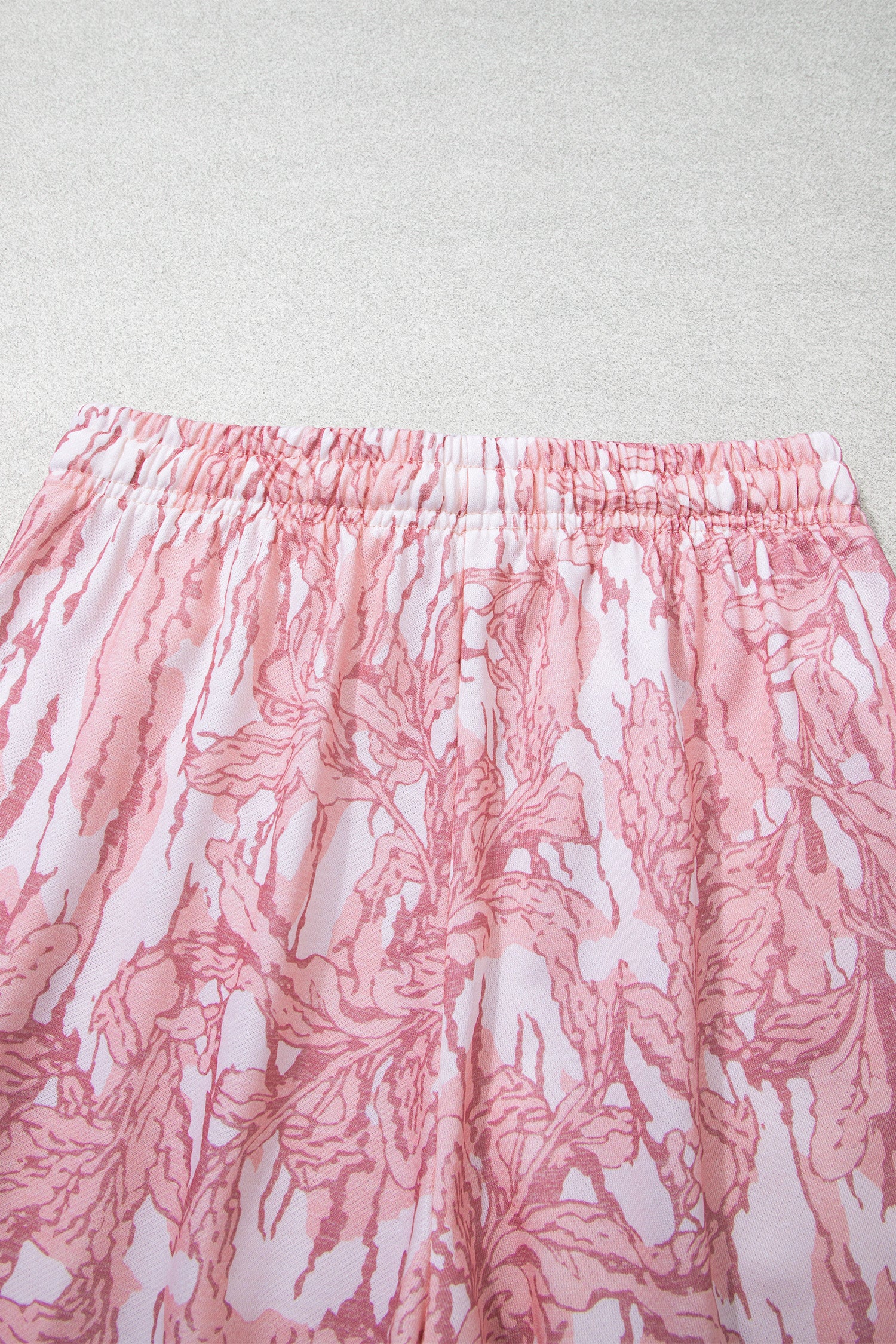 Multicolour Abstract Floral Print Loose Pullover Drawstring Pants 2pcs Set