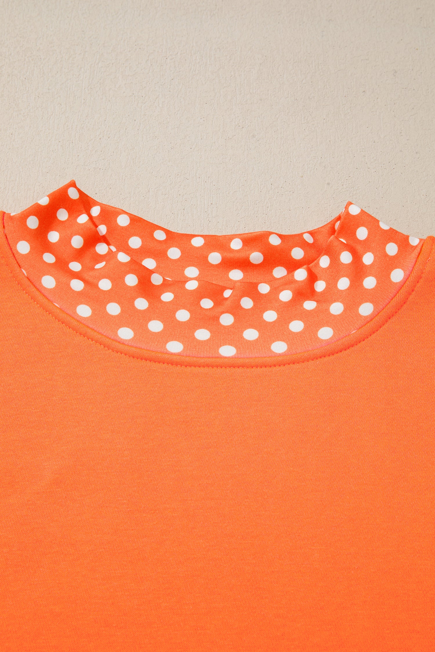 Dark Green Polka Dot Patchwork Round Neck Plus Size Sweatshirt