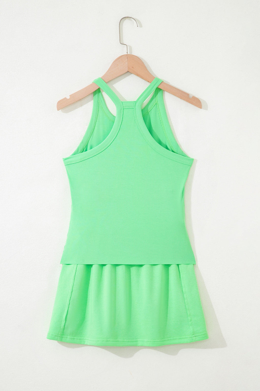 Sachet Pink Slim Tank Top Elastic Waist Mini Skort 2pcs Outfit
