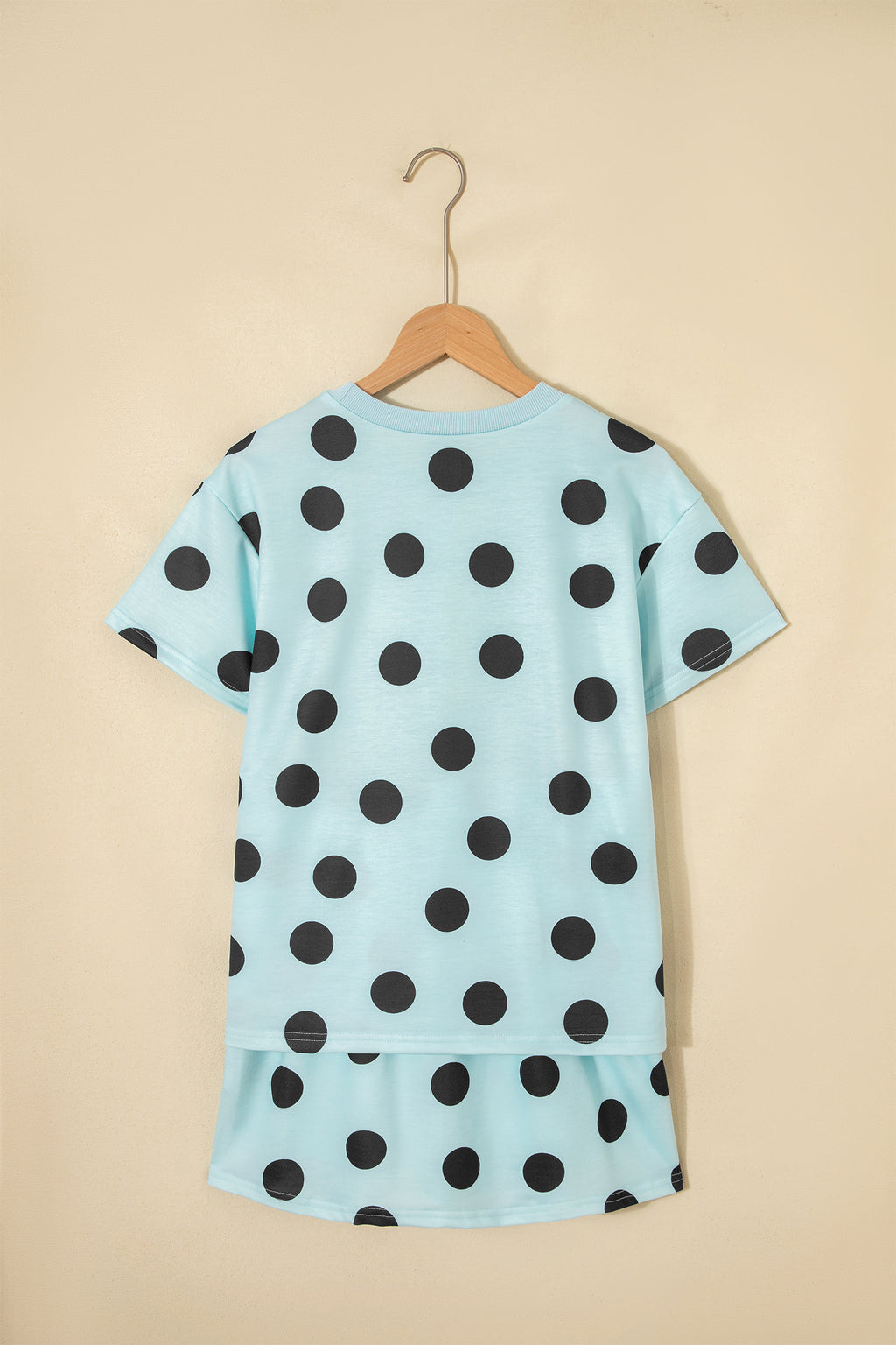 Pink Polka Dot Short Sleeve Top Casual Skort 2pcs Outfit