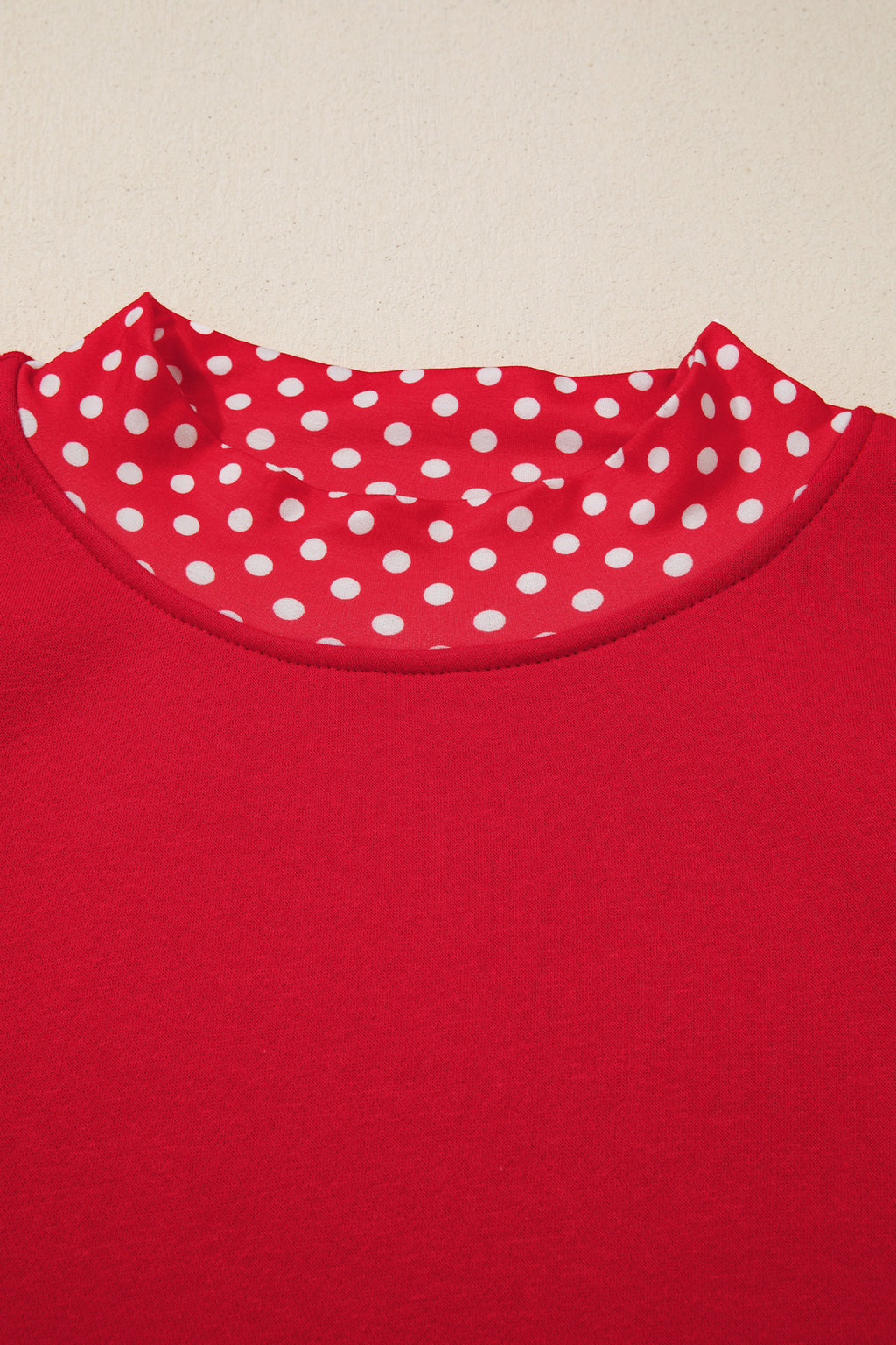 Dark Green Polka Dot Patchwork Round Neck Plus Size Sweatshirt