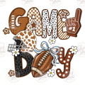 Game Day brown football digital download preview