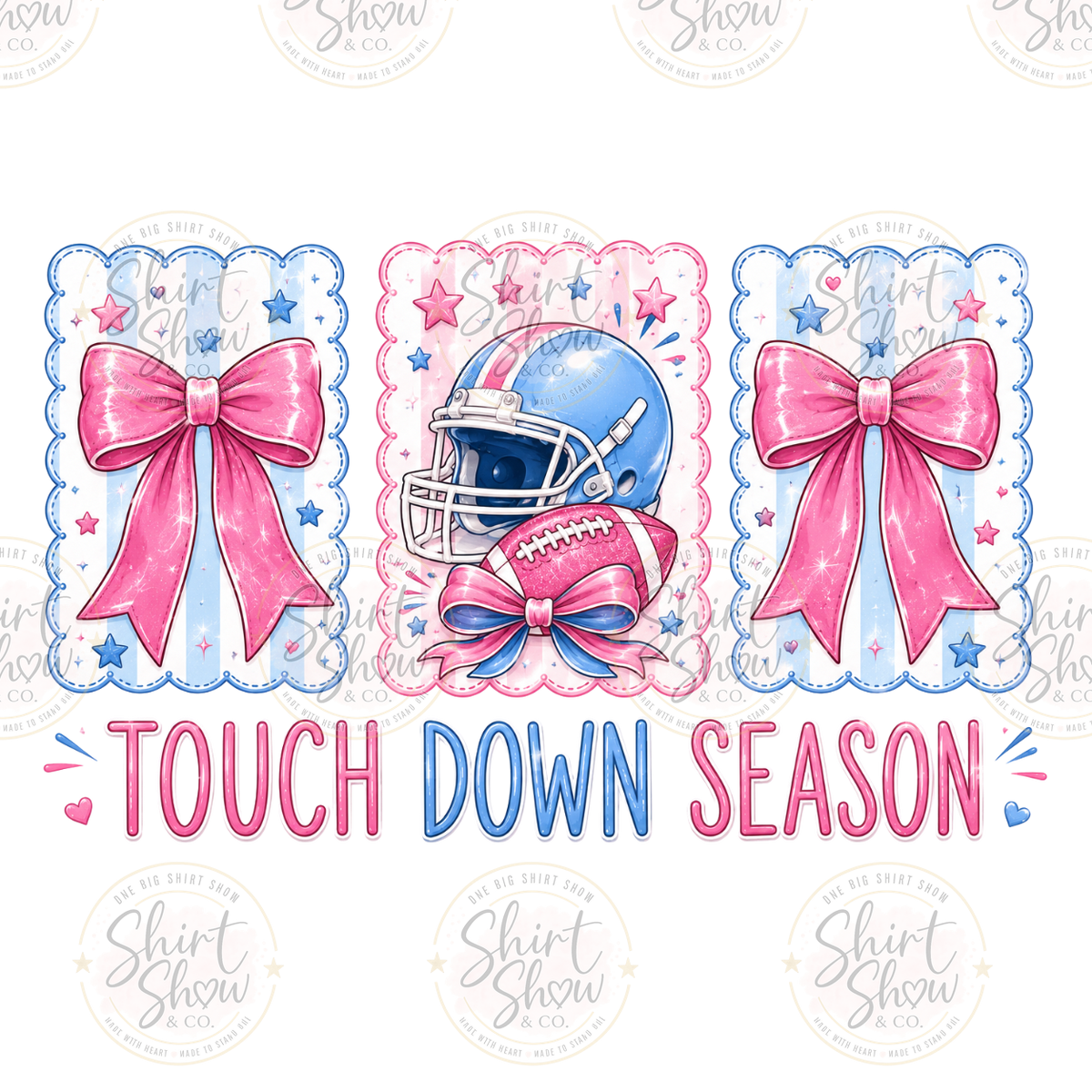 Touch Down Season bow helmet digital download preview
