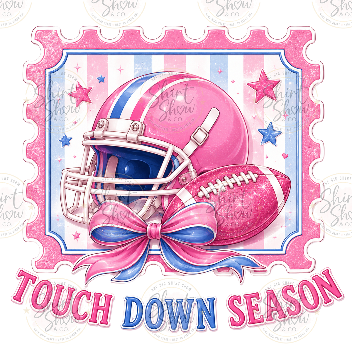 Touch Down Season pink helmet digital download preview