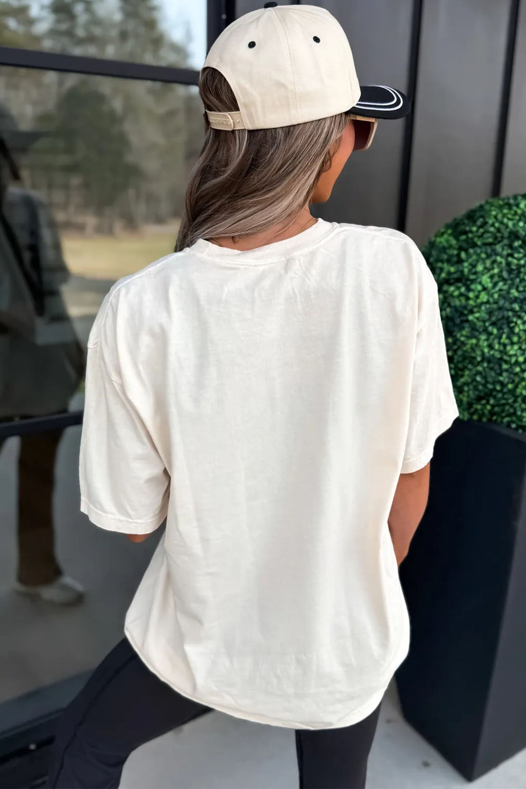 White Sequin Game Day Football Print T-Shirt