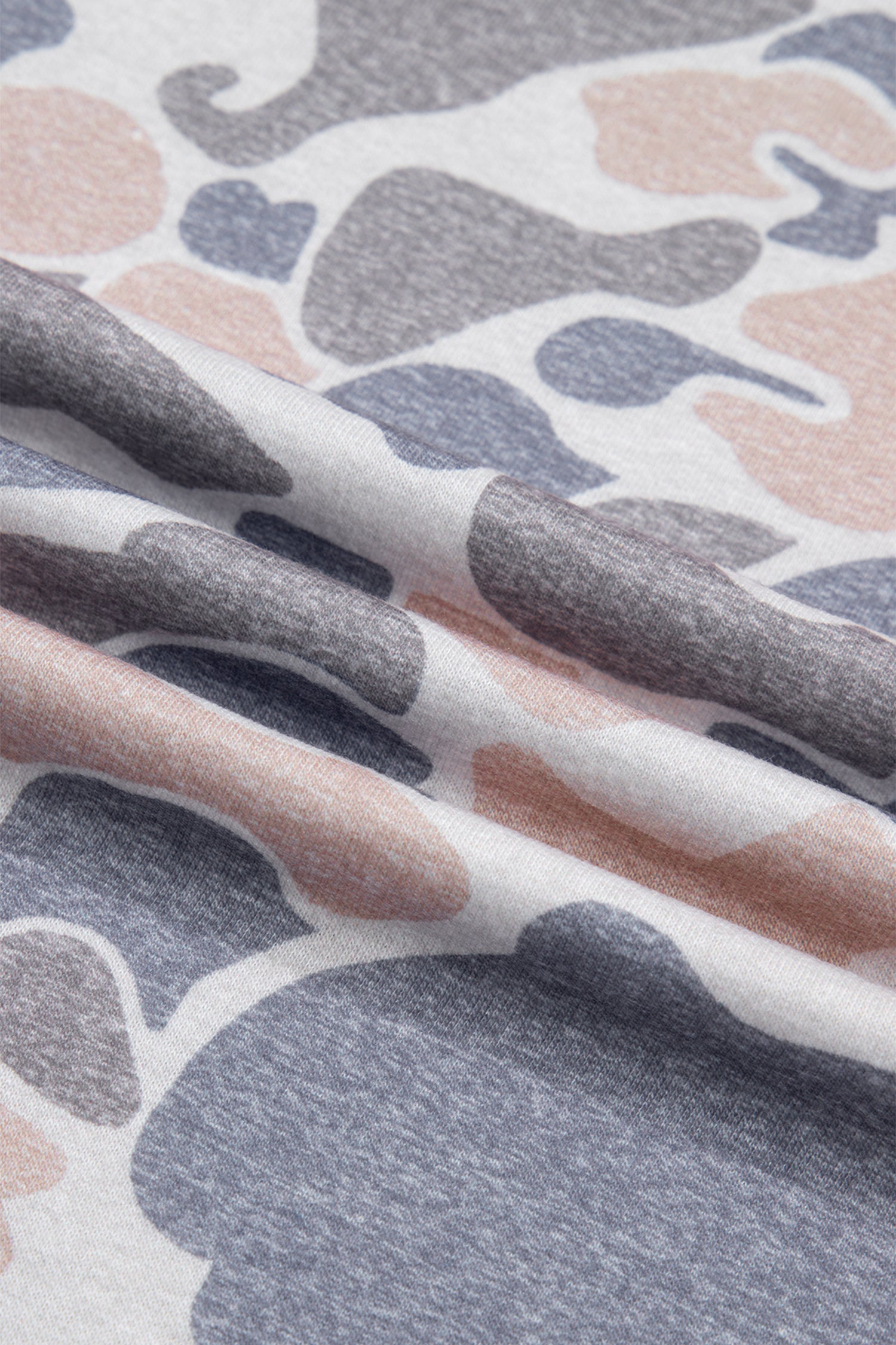 Multicolour Camouflage Print Denim Color Block Sleeve Casual Tee
