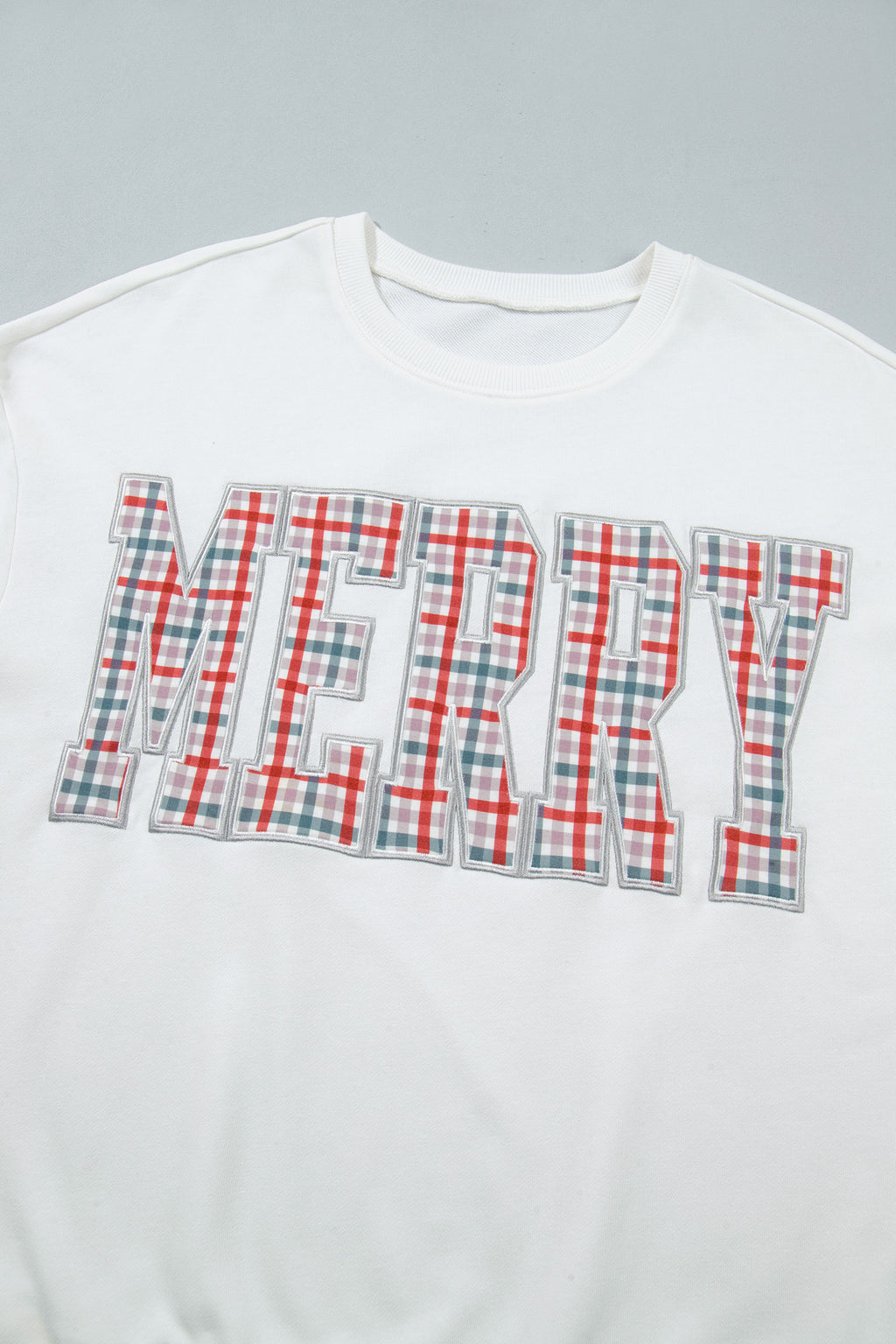 Multicolour Plaid MERRY Holiday Long Sleeve Top and Shorts Set