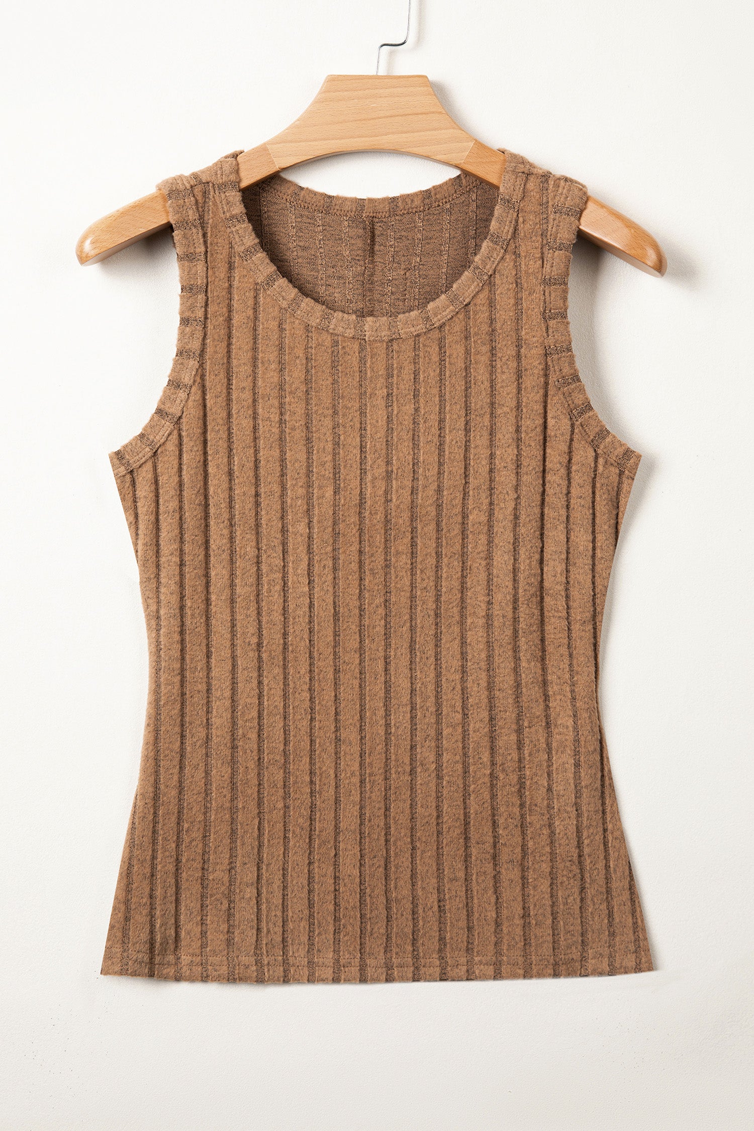 Bonbon Slim Ribbed Mineral Wash Tank Top