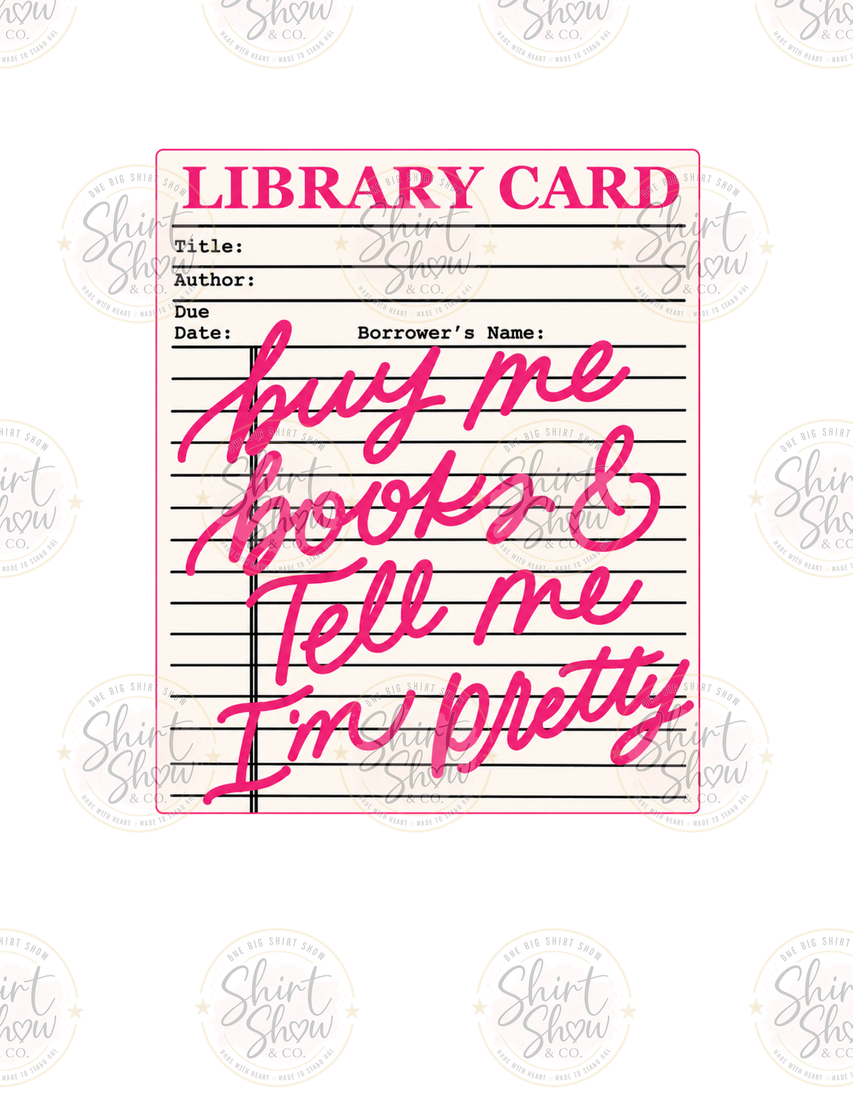 Library Card Just Me Books Tell Me I'm Pretty digital download preview