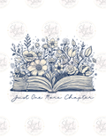 Just One More Chapter Floral Book digital download preview