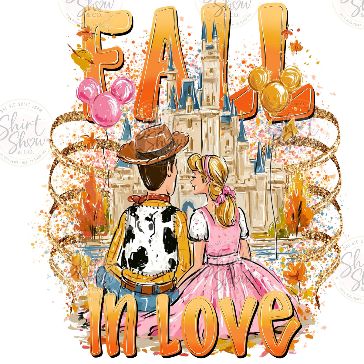 Fall in Love digital design watermarked preview