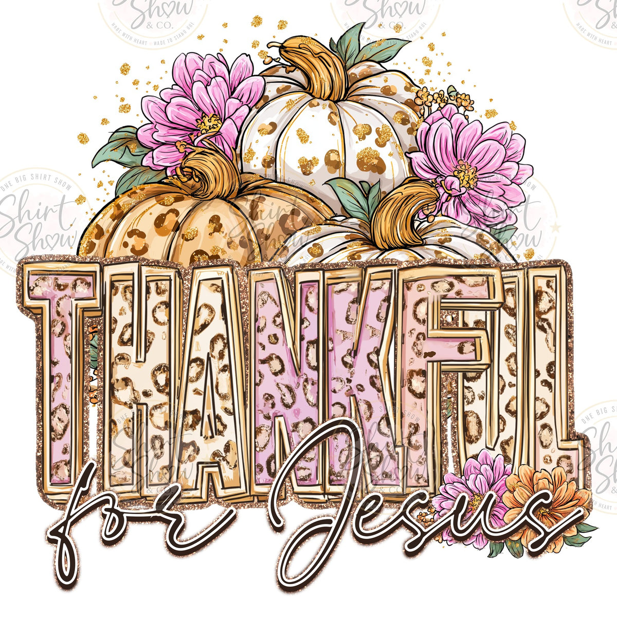 Thankful for Jesus digital design watermarked preview