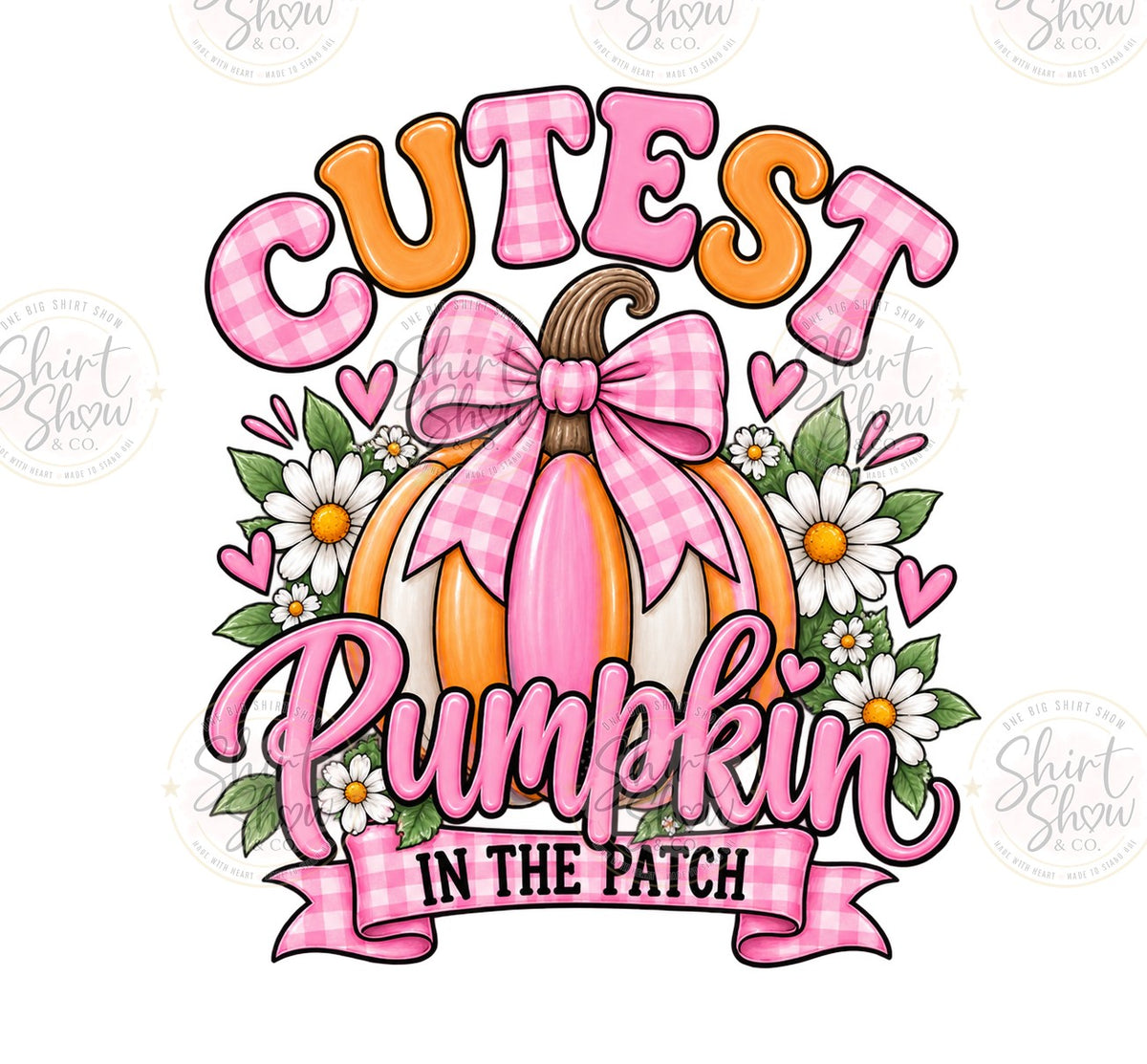 Cutest Pumpkin in the Patch digital design watermarked preview
