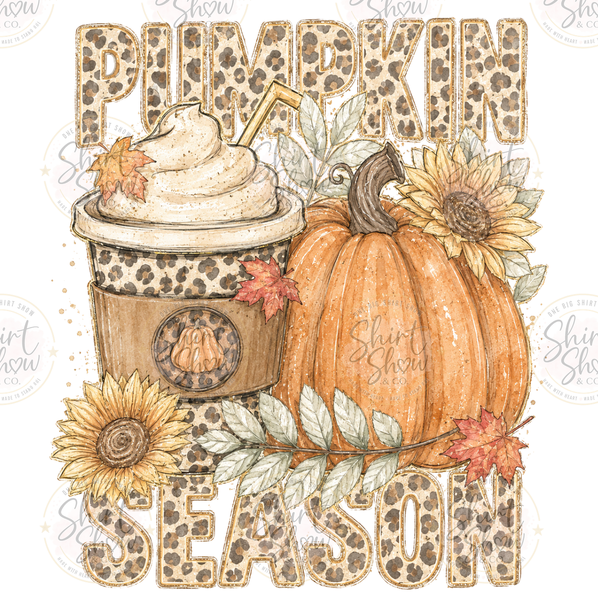 Pumpkin Season digital design watermarked preview