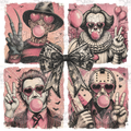 Pink Horror Bubblegum Icons digital design watermarked preview