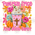 Pumpkin Spice and Jesus Christ digital design watermarked preview