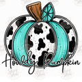 Howdy Pumpkin Cow Print - Digital Download
