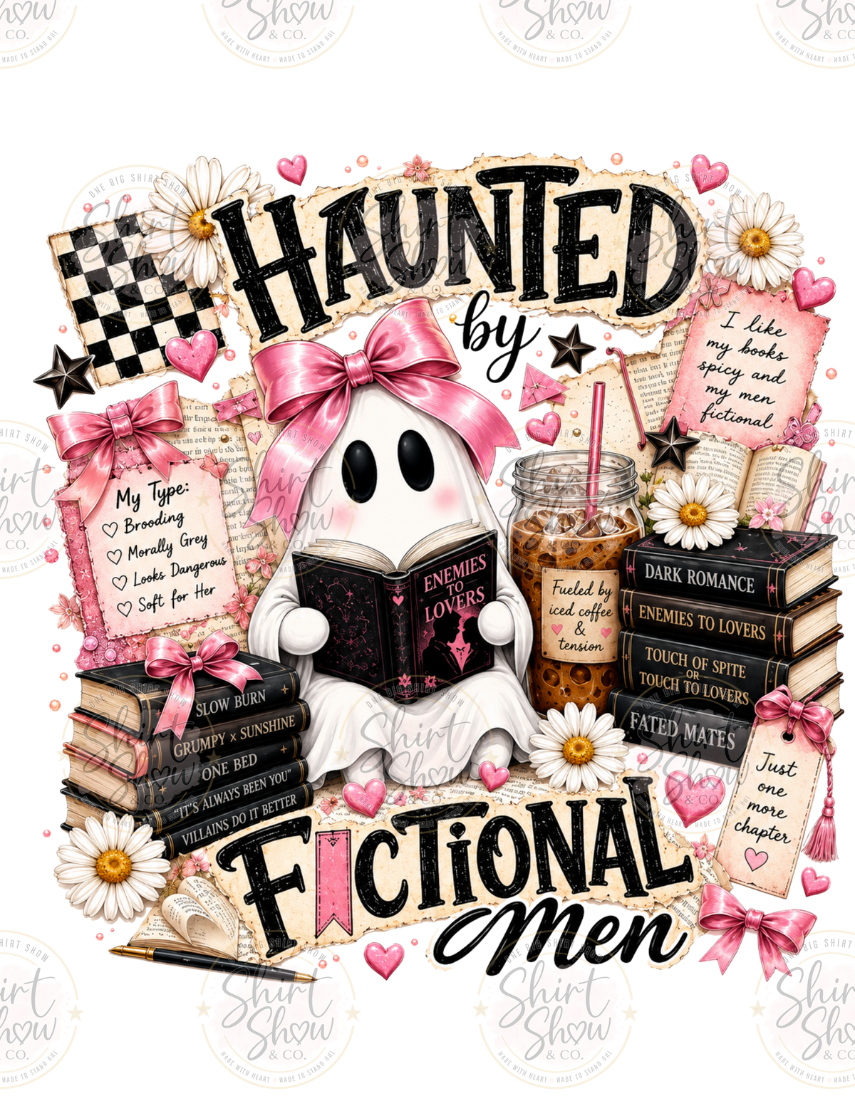 Haunted by Fictional Men digital design watermarked preview