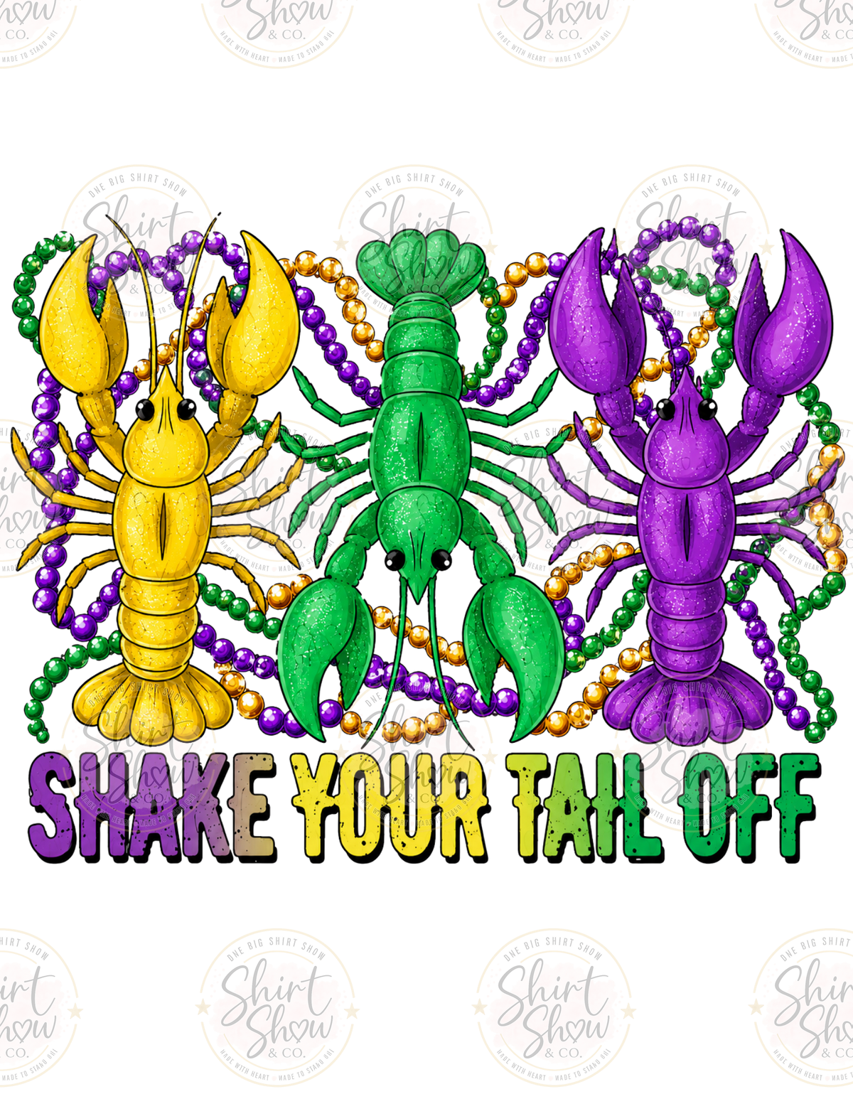 Shake Your Tail Off crawfish digital design watermarked preview