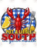 Put a Little South in Your Mouth crawfish digital design watermarked preview