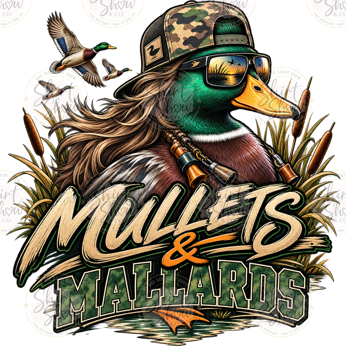 Mullets and Mallards digital design watermarked preview