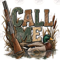 Call Me mallard hunting digital design watermarked preview