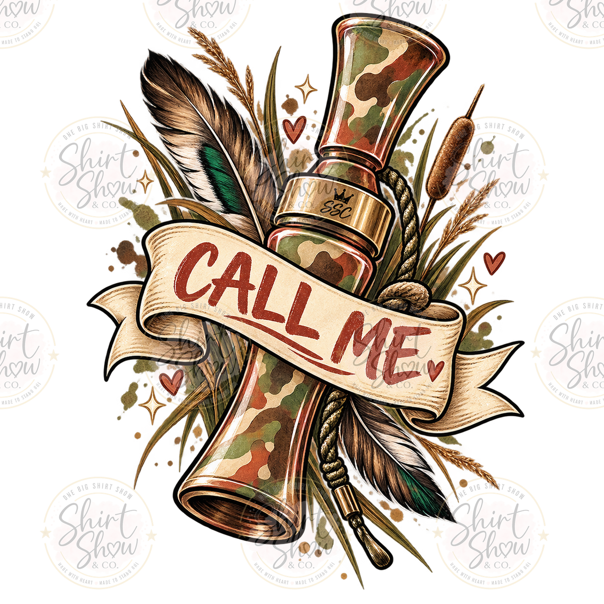 Call Me duck call digital design watermarked preview