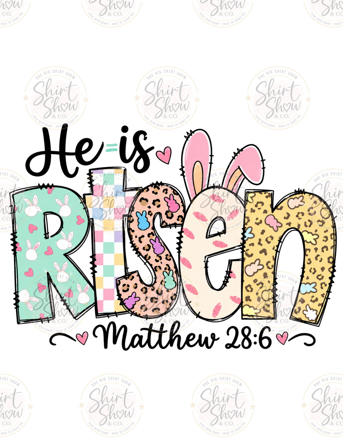 He Is Risen bunny digital download preview