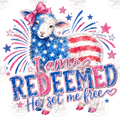 I Am Redeemed patriotic lamb digital download preview