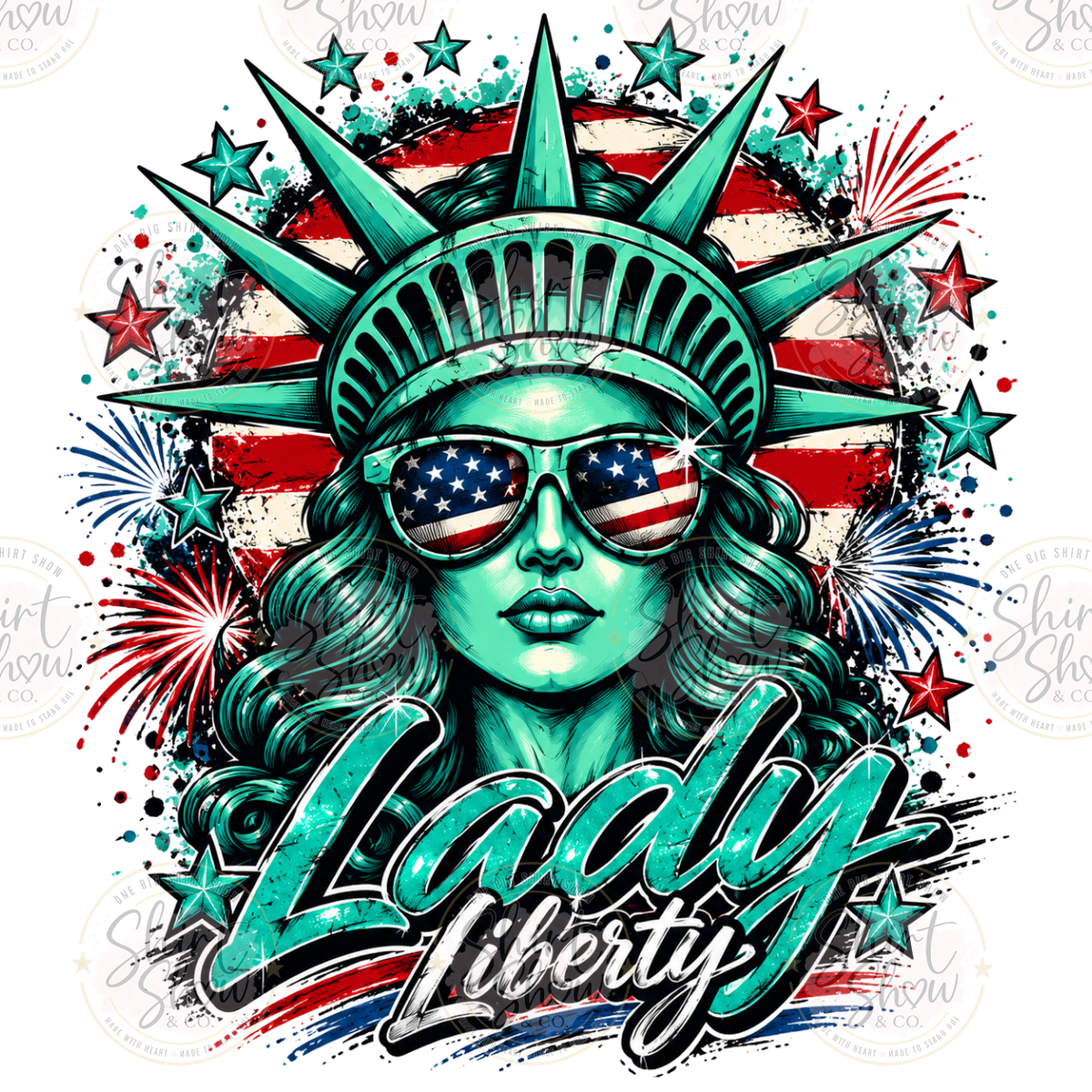 Lady Liberty patriotic digital download preview