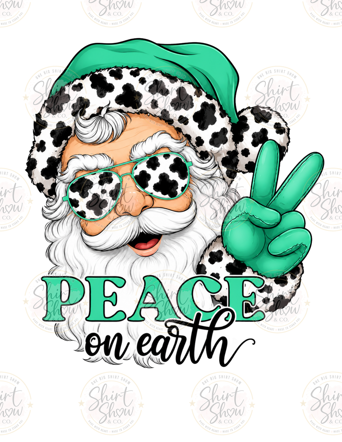 Peace on Earth Santa digital download preview