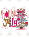 Holly Jolly Pink Bow digital download preview