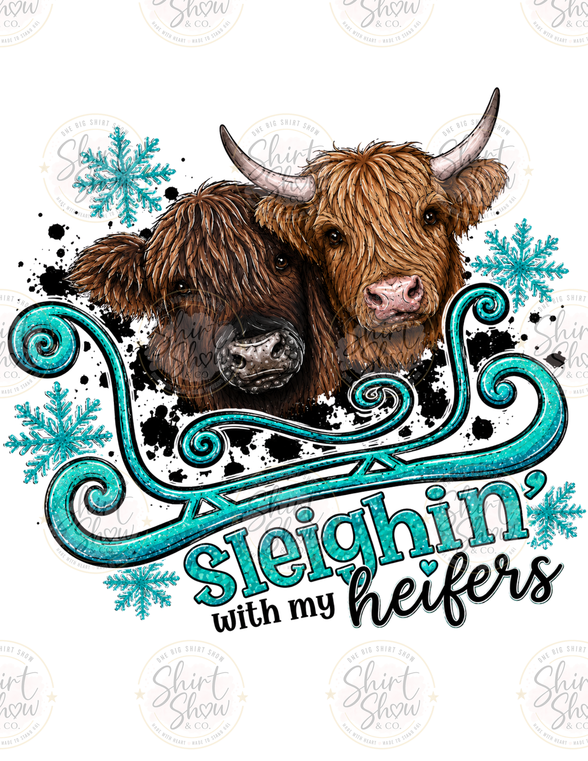 Sleighin' Heifers digital download preview