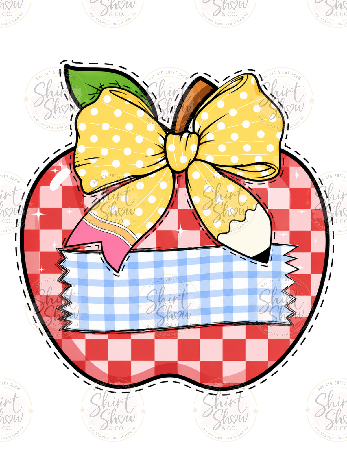 Teacher Apple Bow digital download preview
